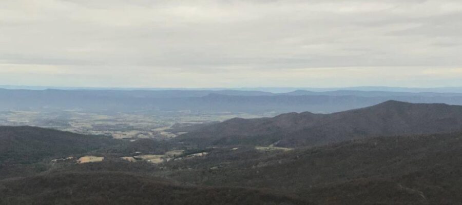 Looking down on Shenandoah Valley