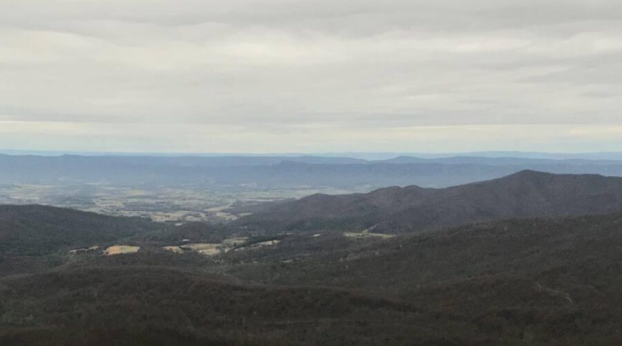 Looking down on Shenandoah Valley